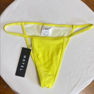 Motel | NWT Bright Yellow String Bikini Bottom - Small (Sold Out Style) Summer!